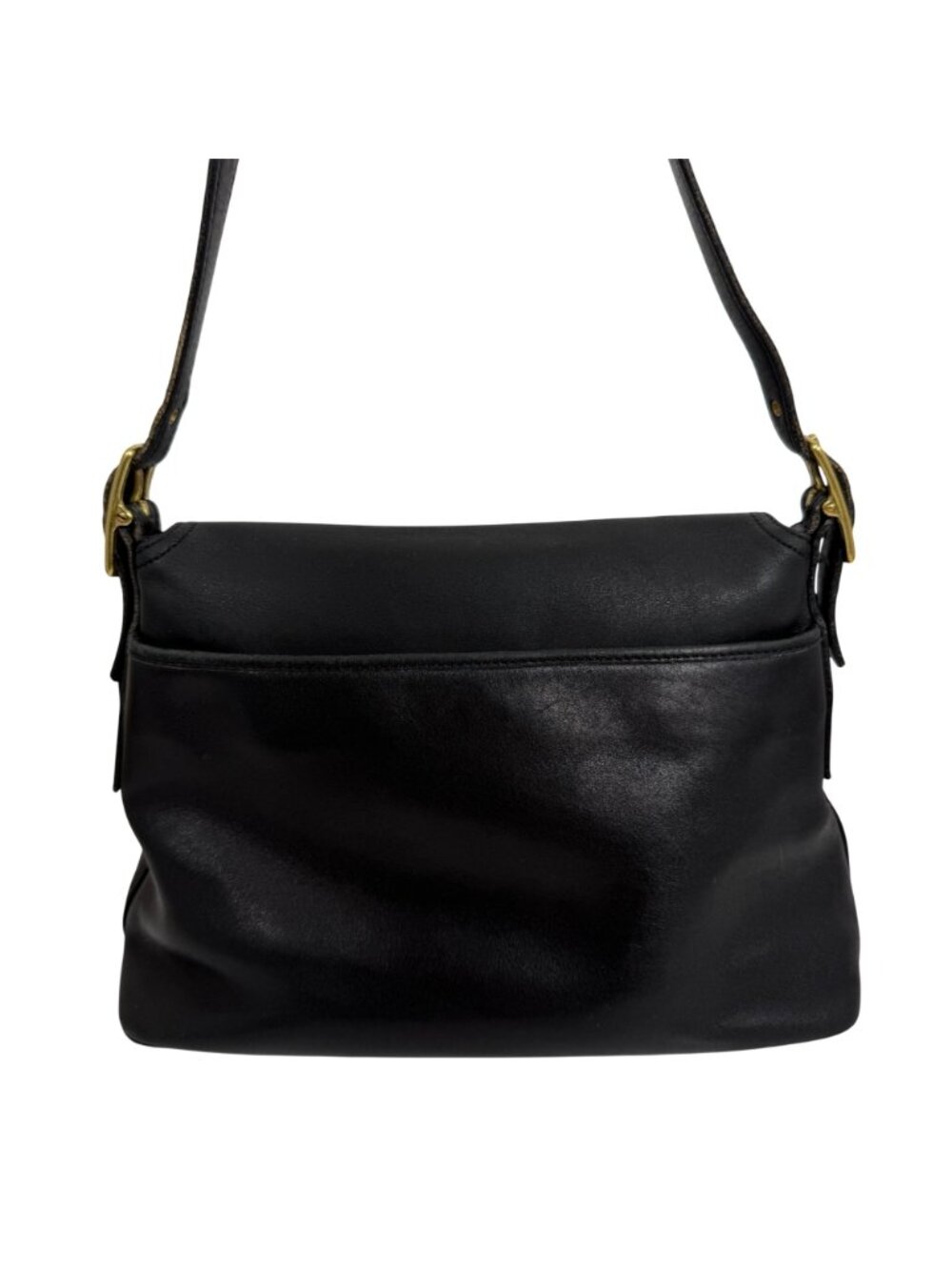 Vintage Y2K Coach Legacy 9828 Black Soft Leather Flap Shoulder Bag w/ Hang Tag - Picture 4 of 16